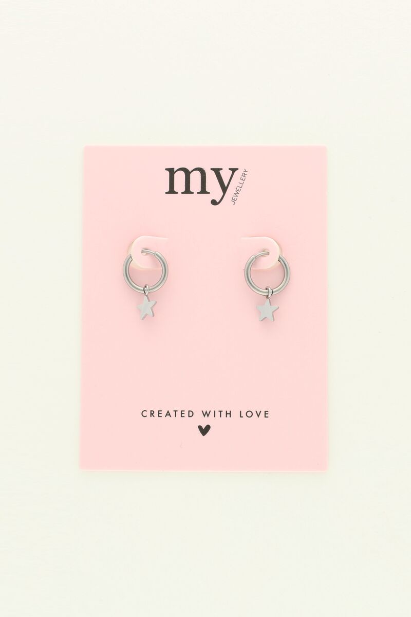 Small hoop earrings with star charm | My Jewellery