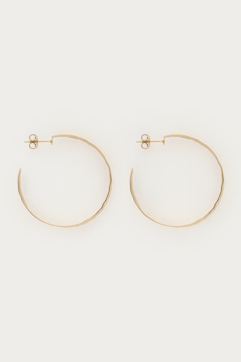 Open hoop earrings with texture | My Jewellery
