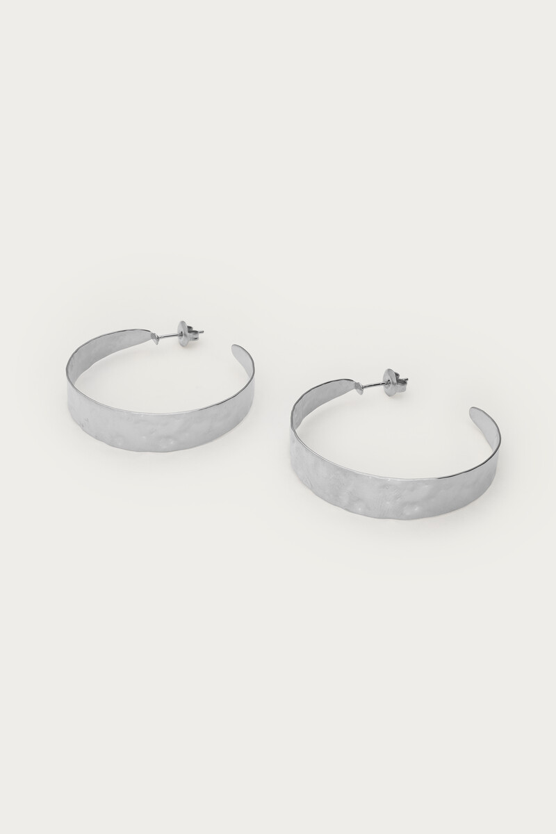Open hoop earrings with texture | My Jewellery