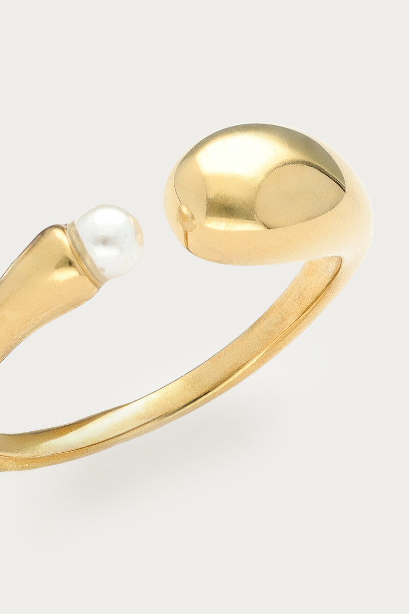 Open ring featuring faux pearl | My Jewellery