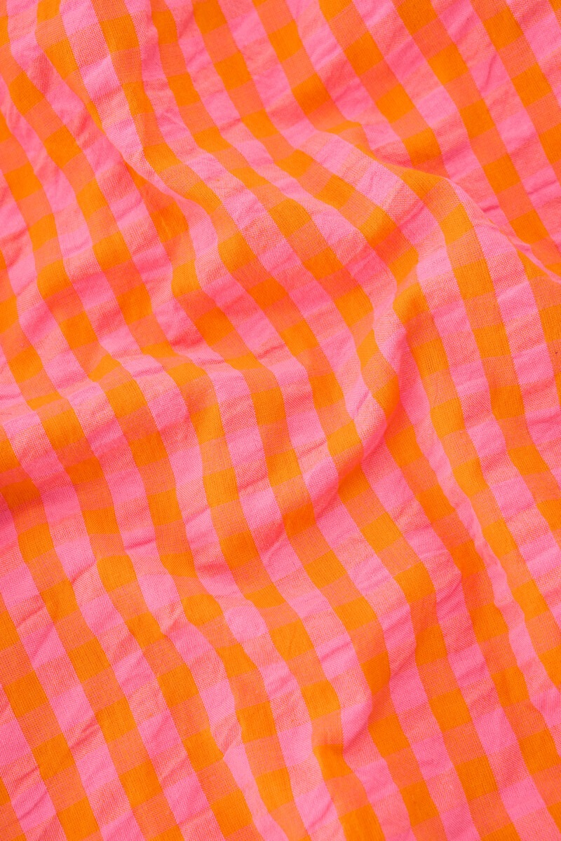 Orange checked maxi dress | My Jewellery