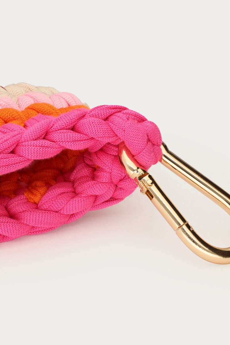 Orange crochet EarPods holder | My Jewellery