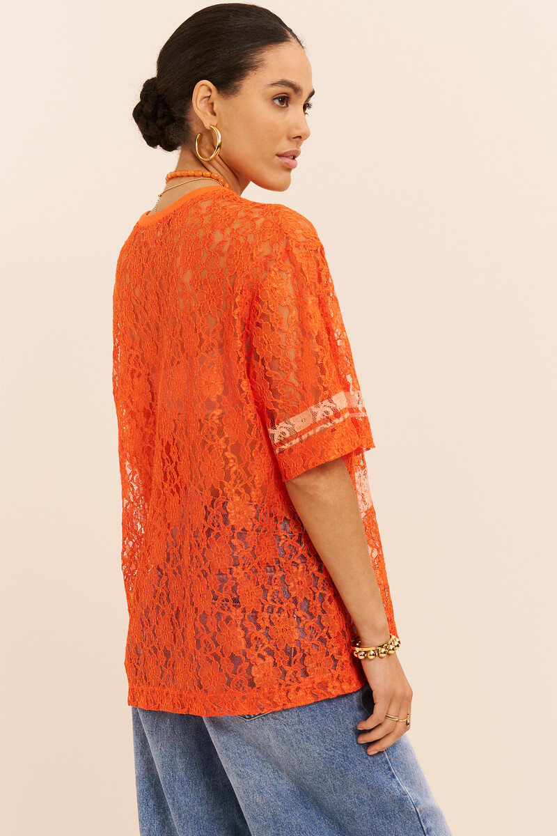 Orange lace top "Atelier 05" | My Jewellery