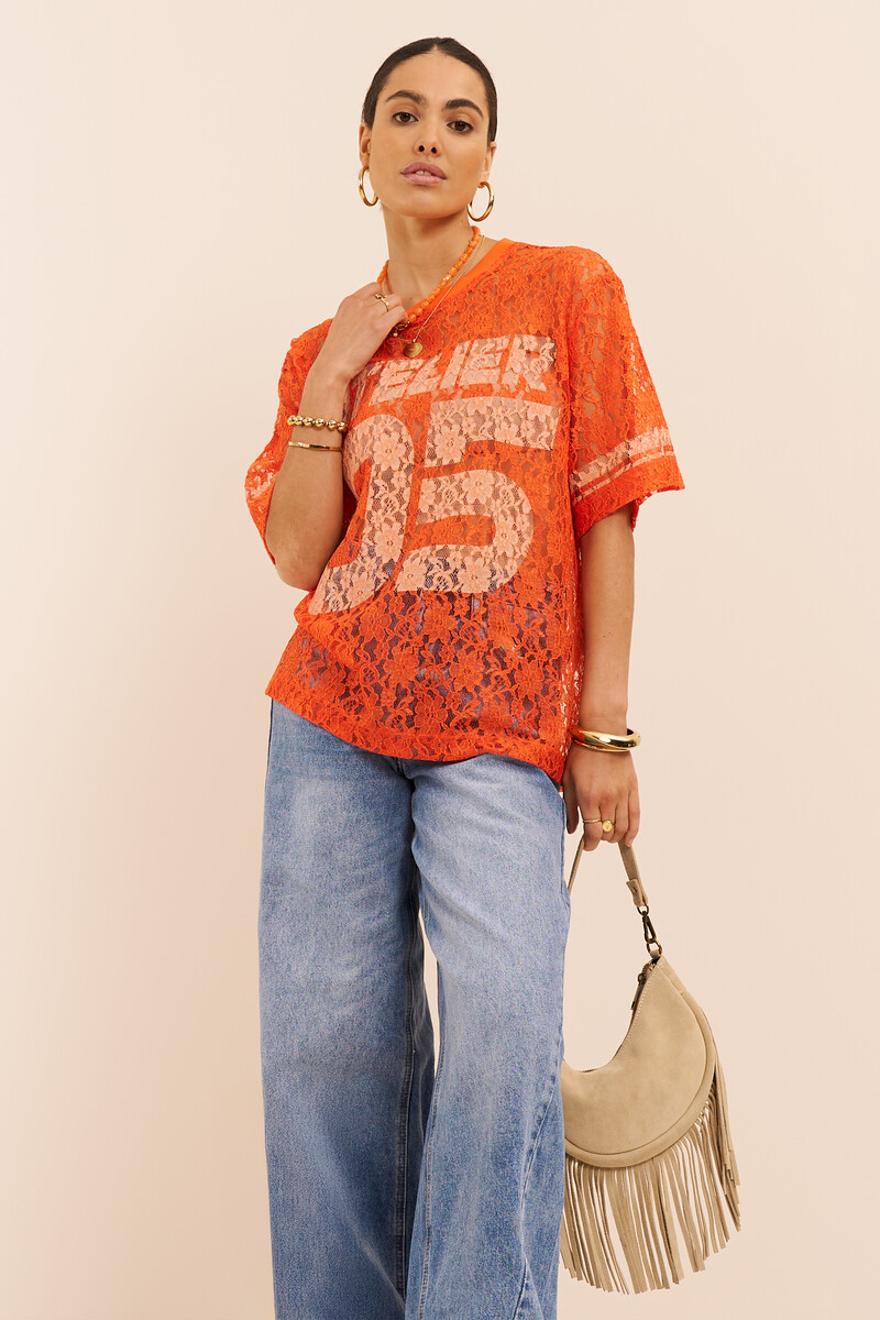 Orange lace top "Atelier 05" | My Jewellery