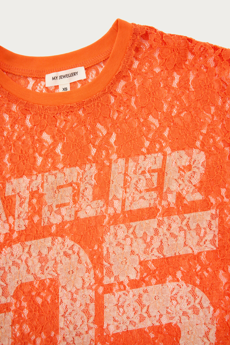 Orange lace top "Atelier 05" | My Jewellery