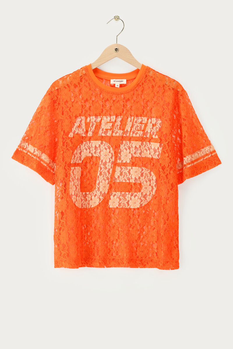 Orange lace top "Atelier 05" | My Jewellery