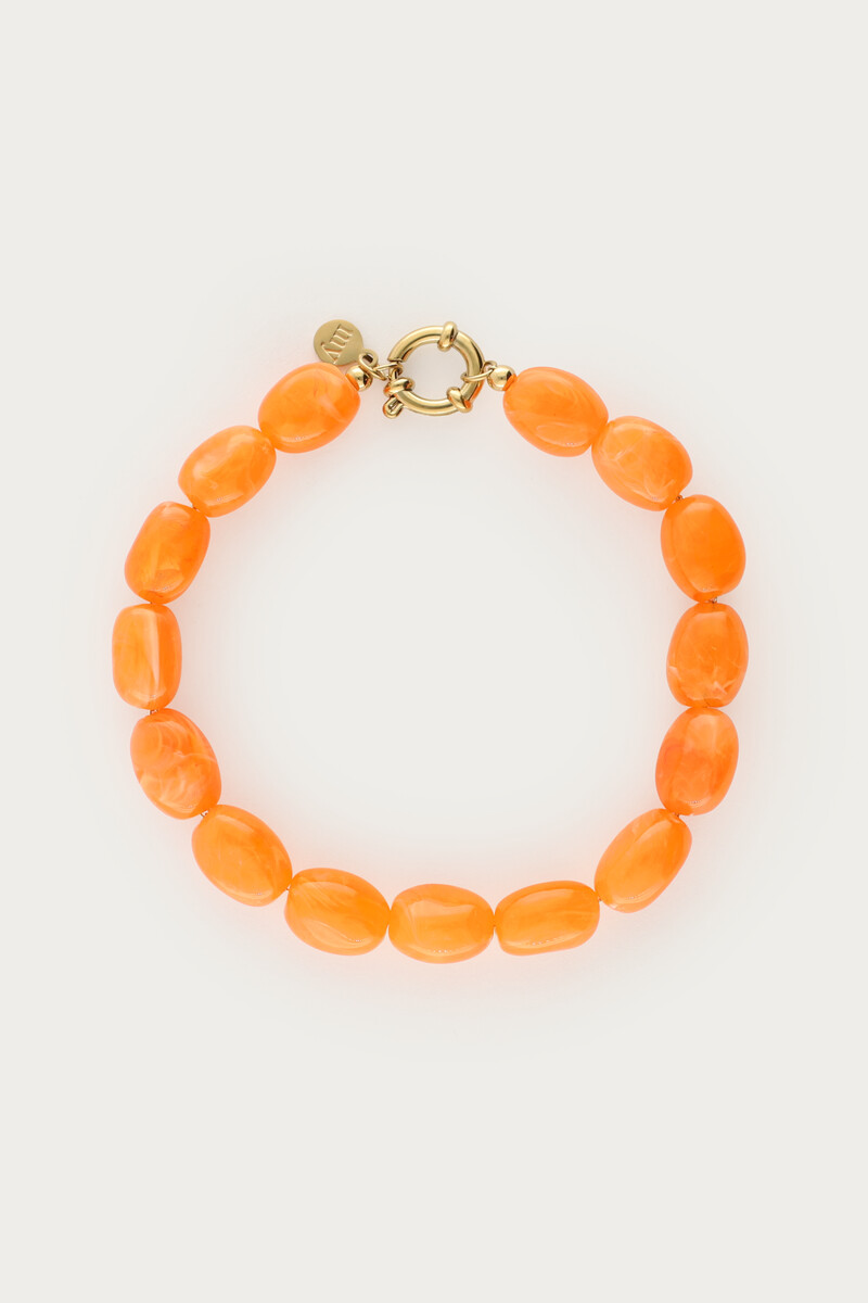 Orange minimalist beaded bracelet | My Jewellery