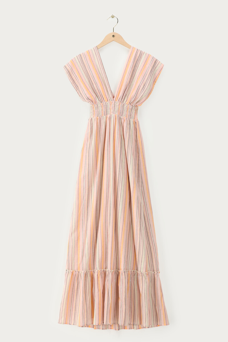 Striped Maxi Dress with Halter Neck | My Jewellery