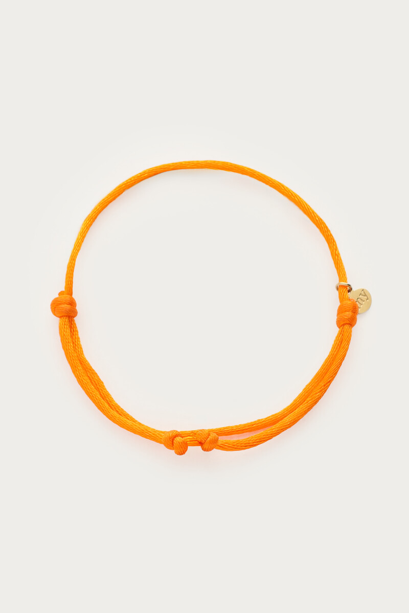 Orange rope bracelet in satin look | My Jewellery