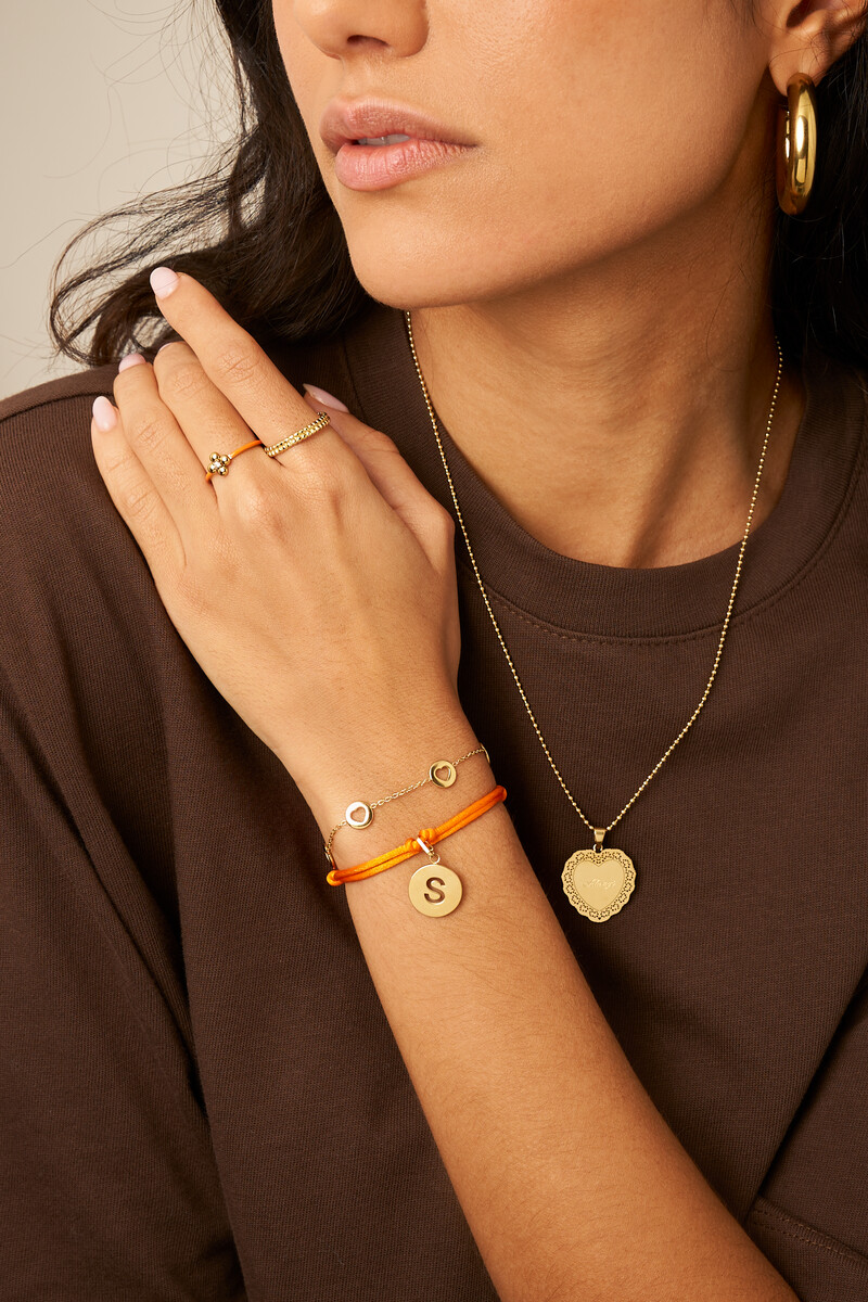 Orange rope bracelet in satin look | My Jewellery