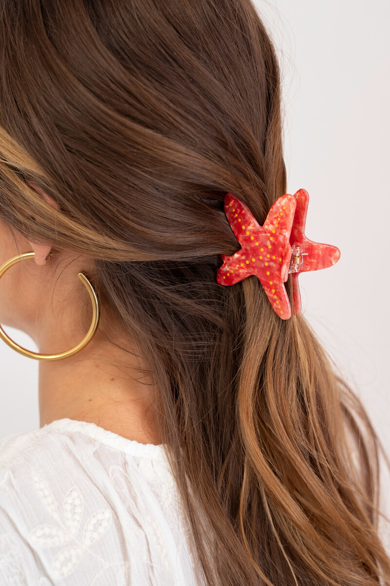 Orange hair clip starfish | My Jewellery