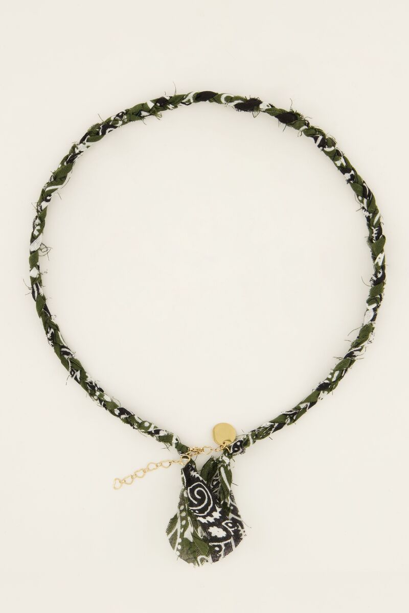 Gevlochten ketting met bandana print | My Jewellery