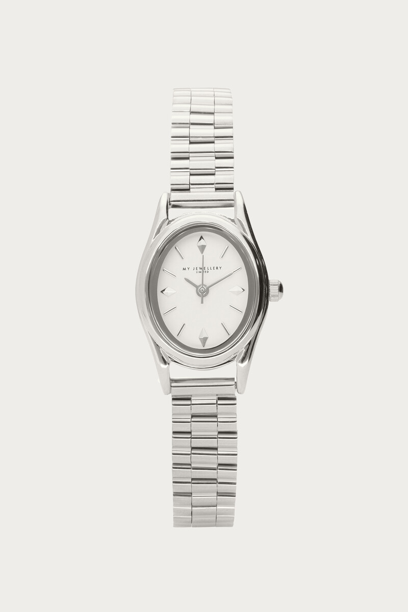 Oval watch with link band | My Jewellery