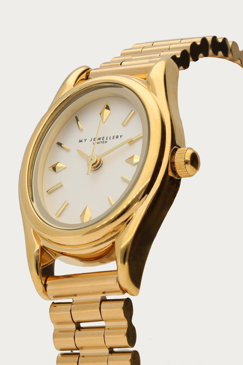 Oval watch with link band | My Jewellery