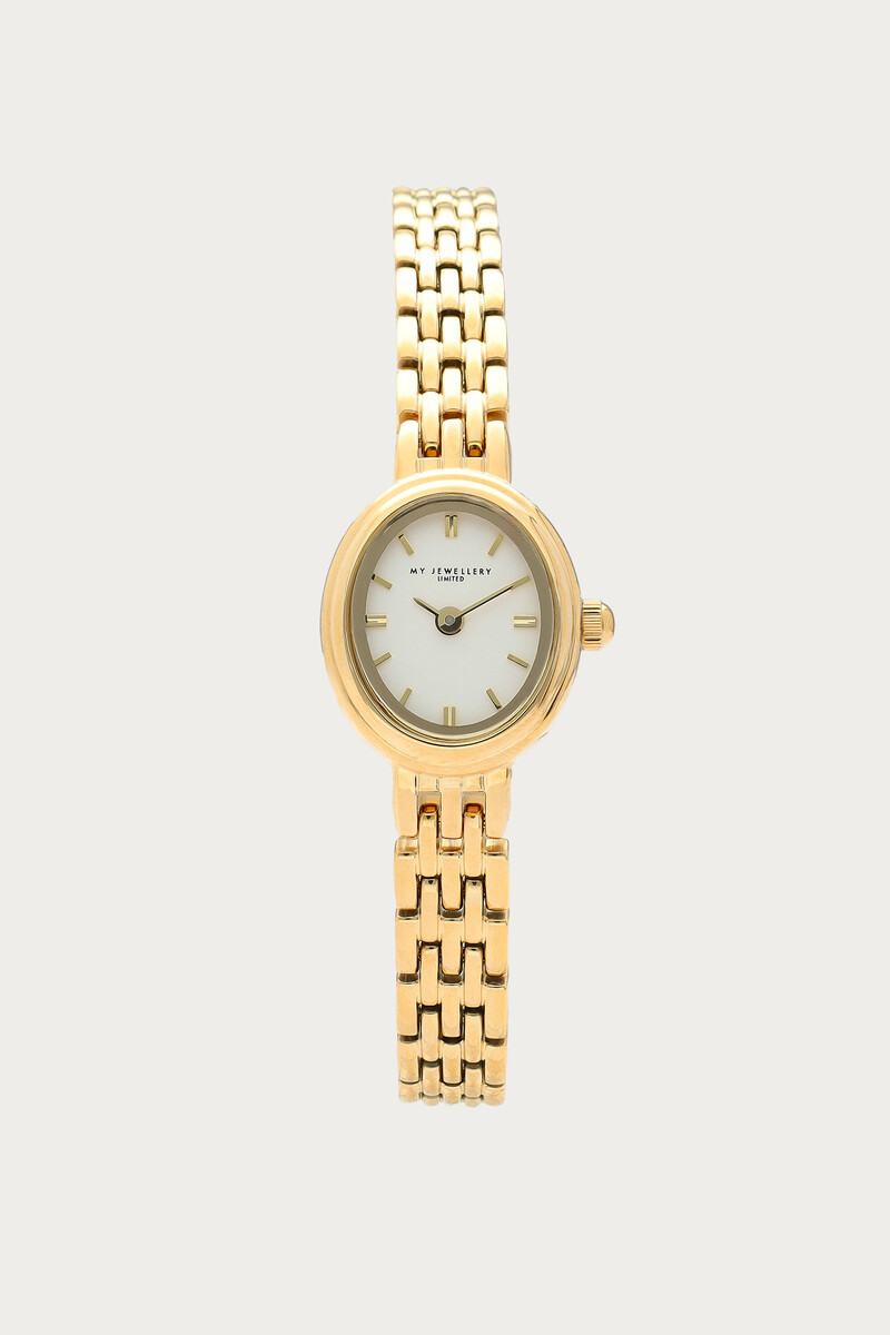 Oval watch with mini chain links | My Jewellery
