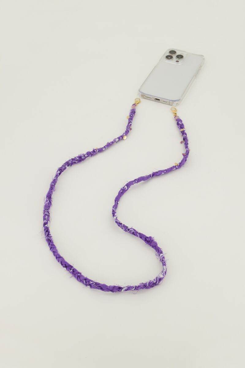 Paarse bandana telefoonkoord | My Jewellery