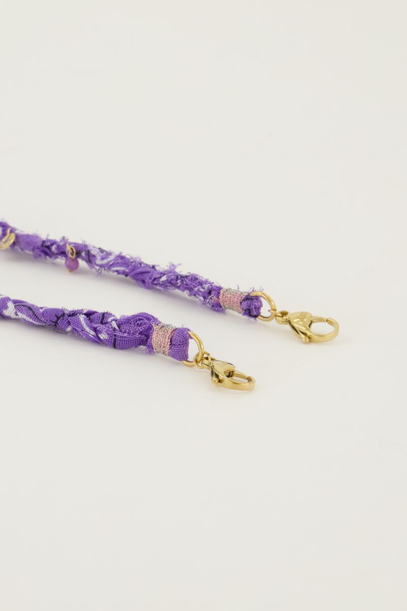 Paarse bandana telefoonkoord | My Jewellery