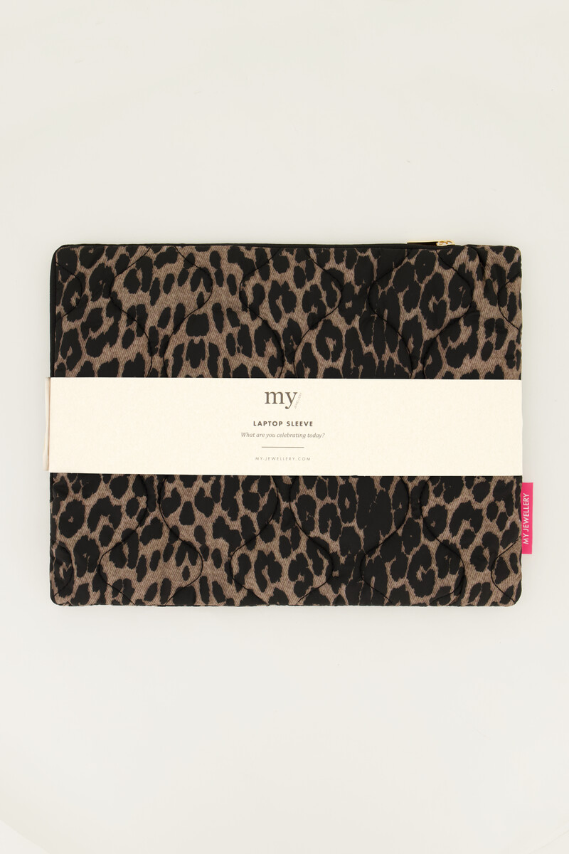 Laptop sleeve in leopard print | My Jewellery