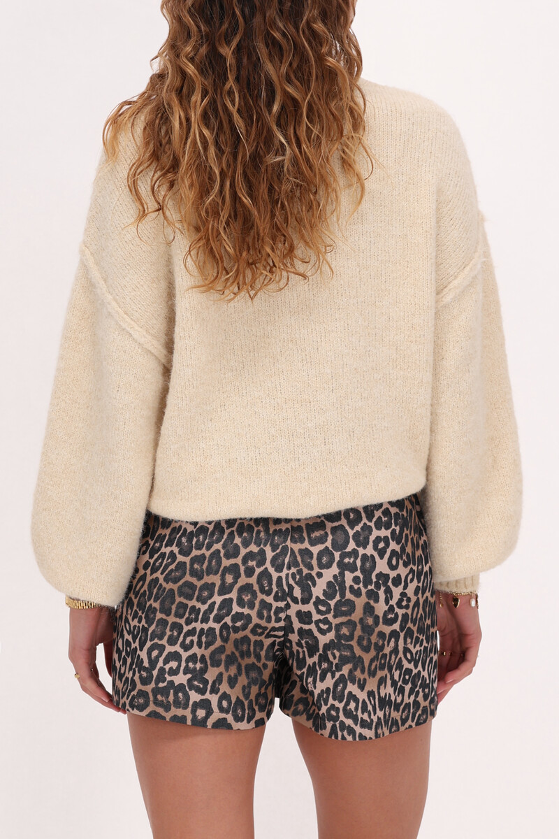 Paperbag shorts with panther print | My Jewellery