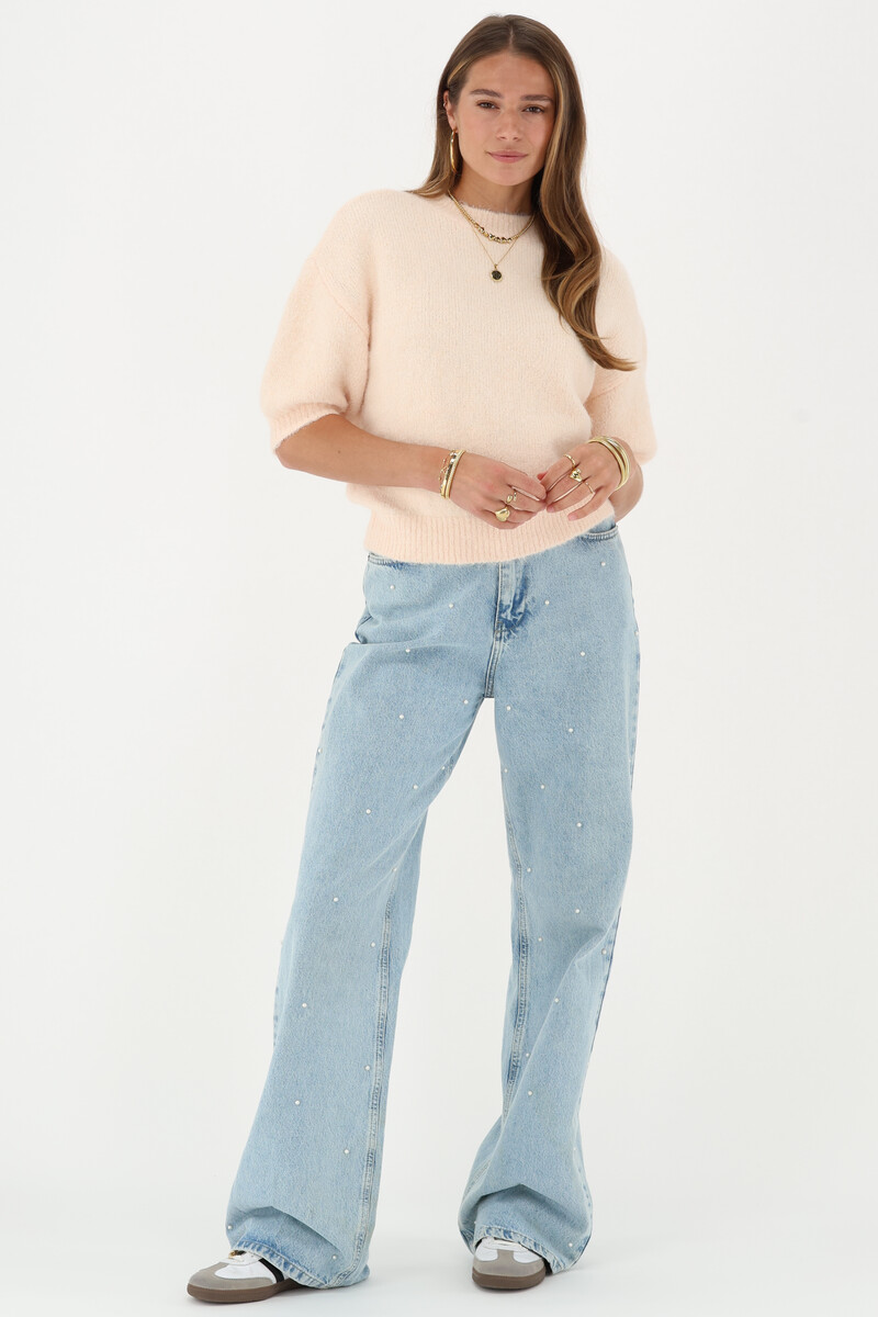 Peach short sleeve sweater | My Jewellery