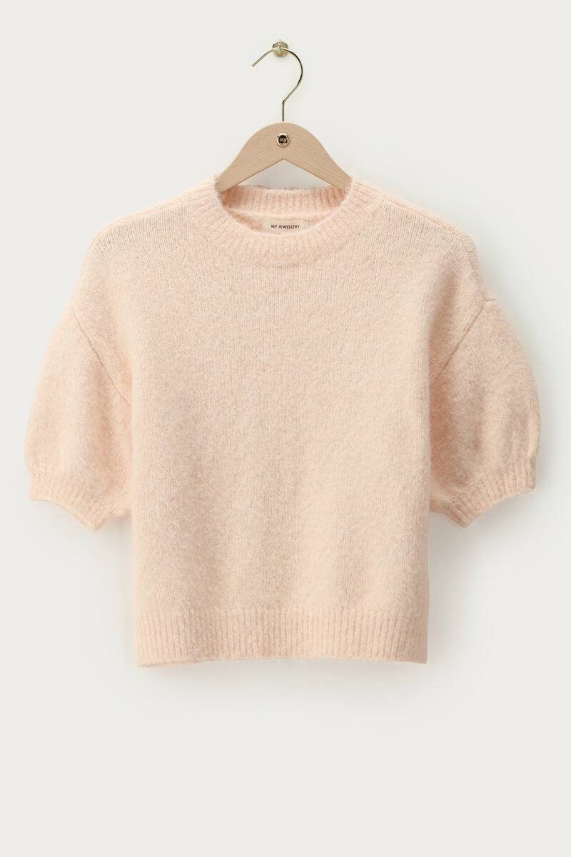 Peach short sleeve sweater | My Jewellery