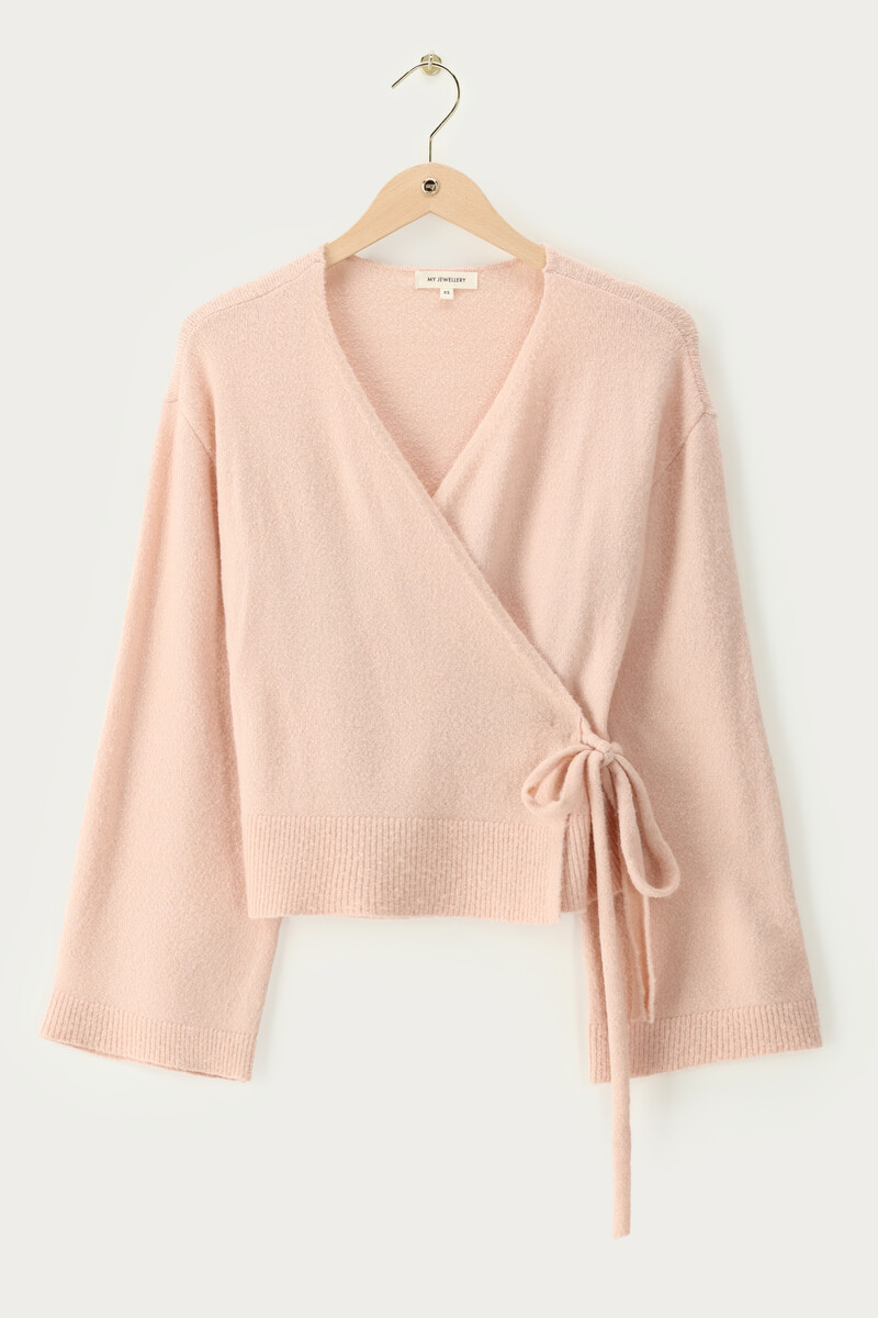 Peach wrap cardigan | My Jewellery