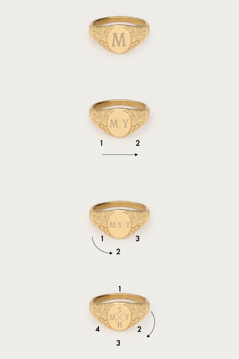 Engraved vintage signet ring | My Jewellery