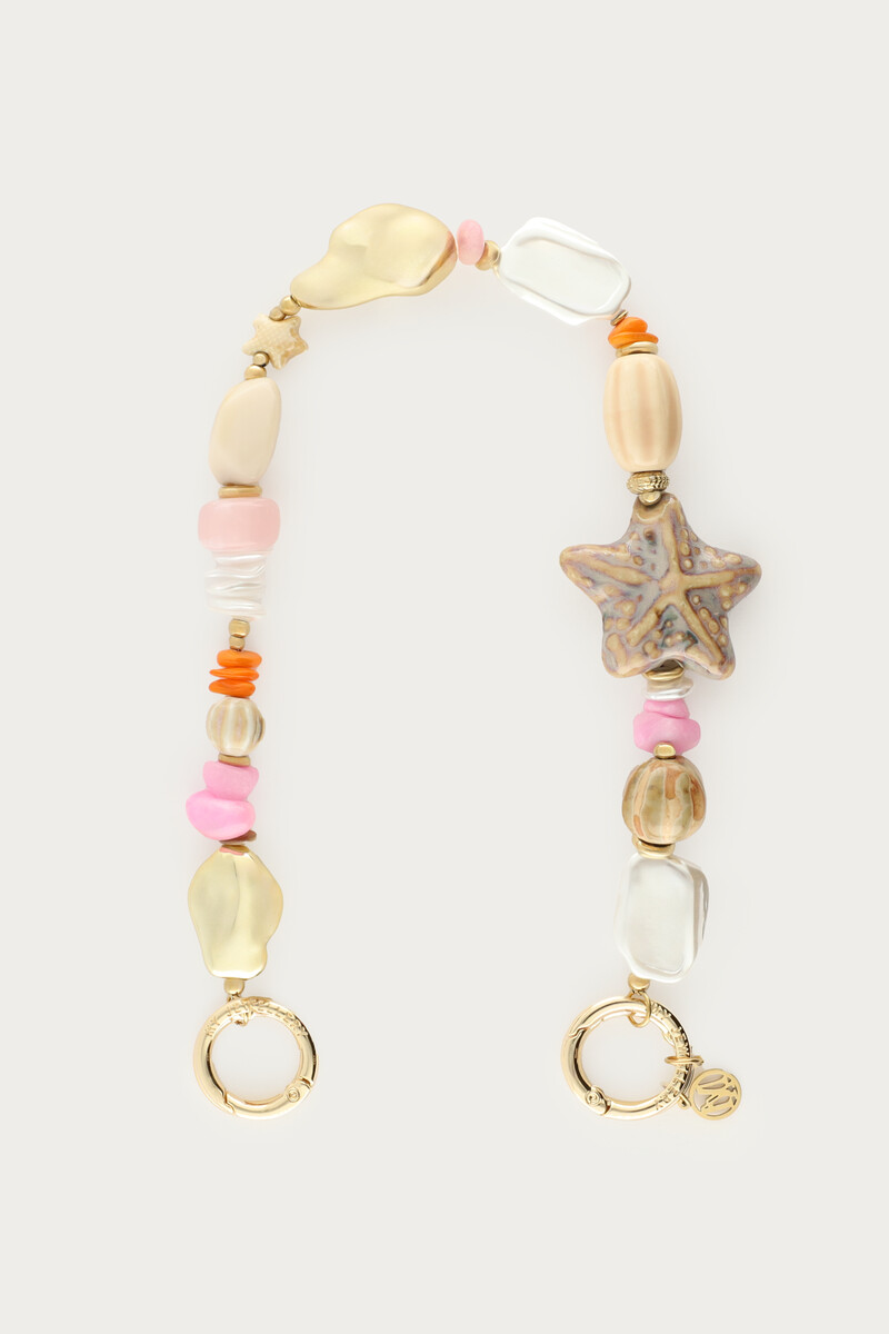 Phone cord with beads and starfish | My Jewellery