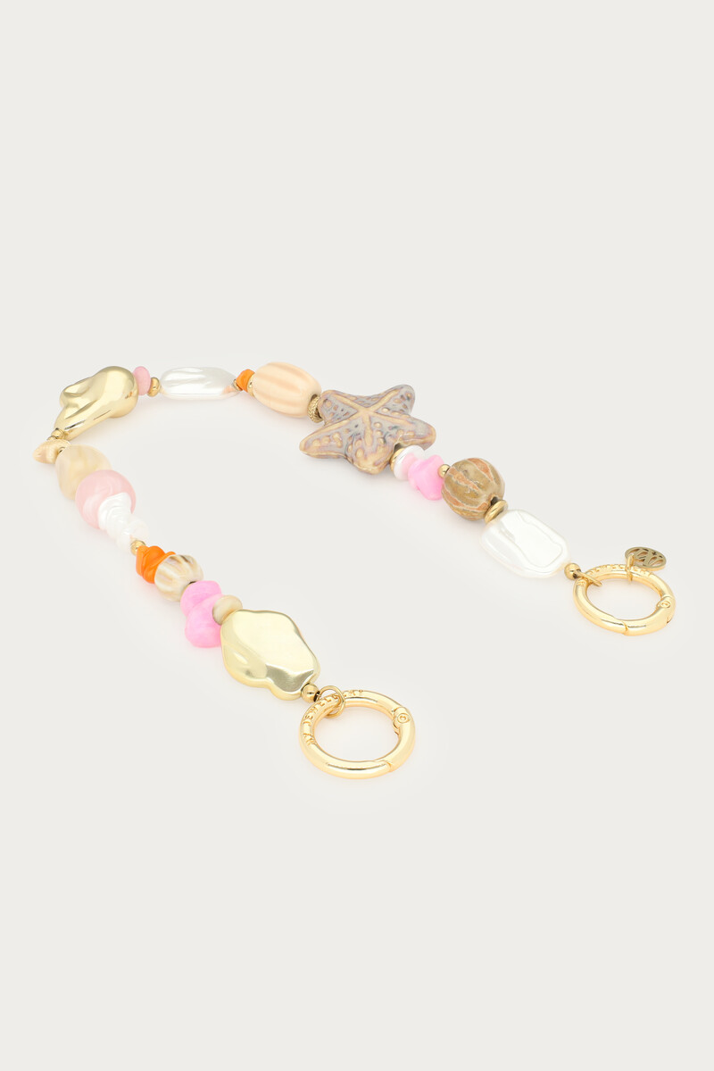 Phone cord with beads and starfish | My Jewellery