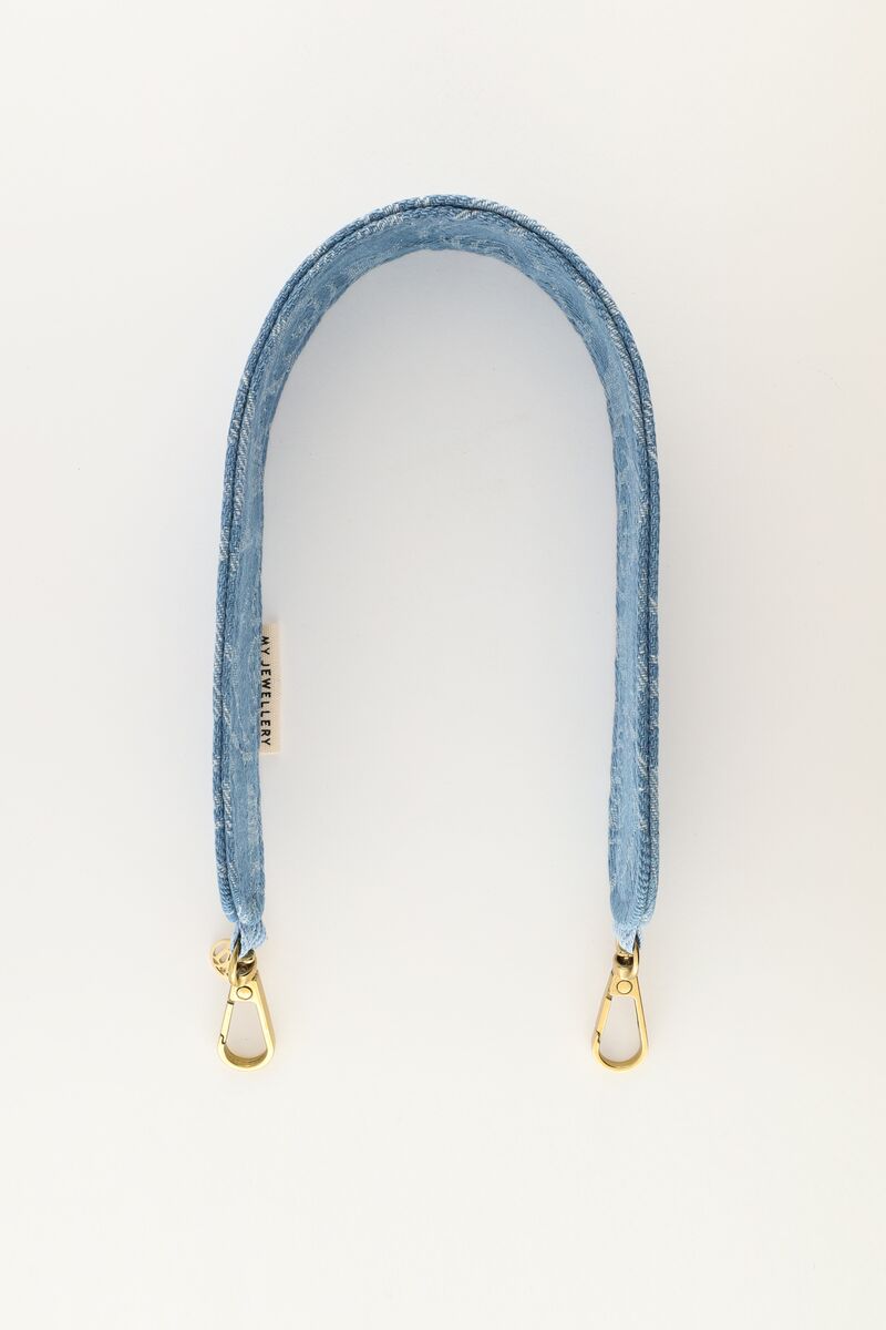 Phone cord with blue rose print | My Jewellery