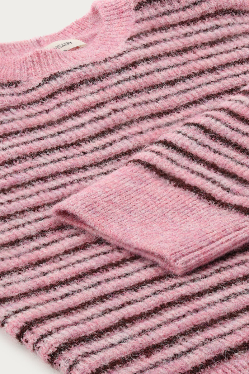 Pink-red striped sweater | My Jewellery
