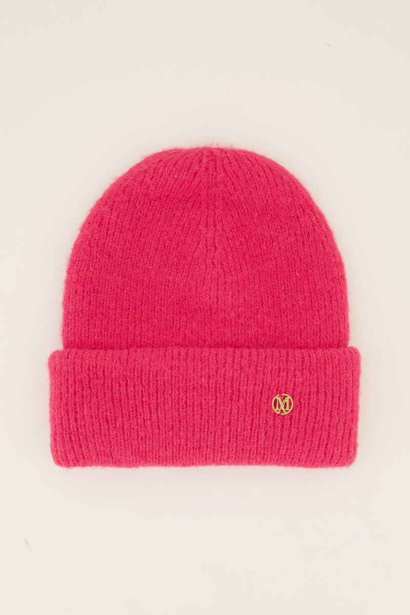 Pink knitted beanie | My Jewellery