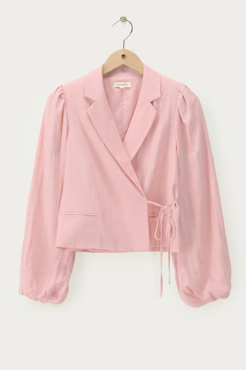Pink jacket with puff sleeves | My Jewellery