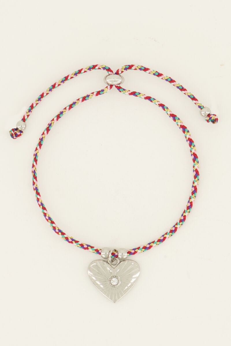 Rosa Armband mit Anhänger „Lucky in Love“