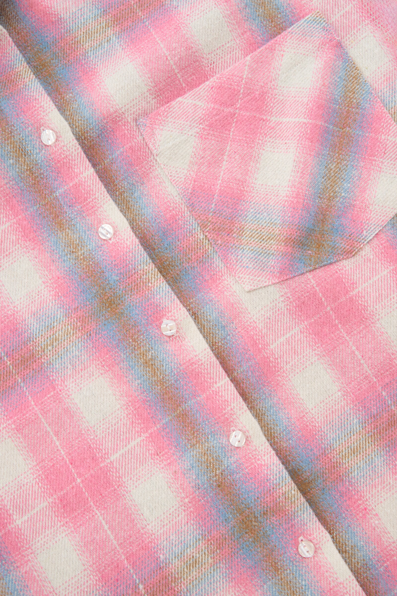 Pink plaid flannel blouse | My Jewellery
