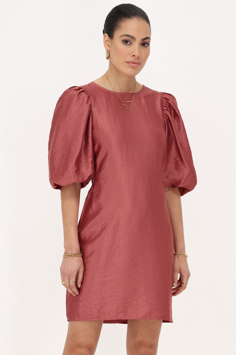 Pink dress with bows satin look | My Jewellery