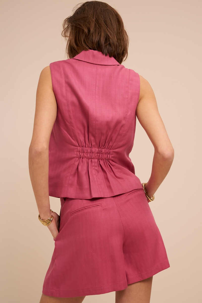 Pink gilet with buttons | My Jewellery