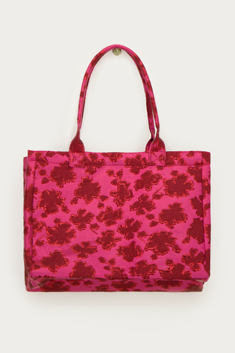 Pink jacquard tote bag | My Jewellery