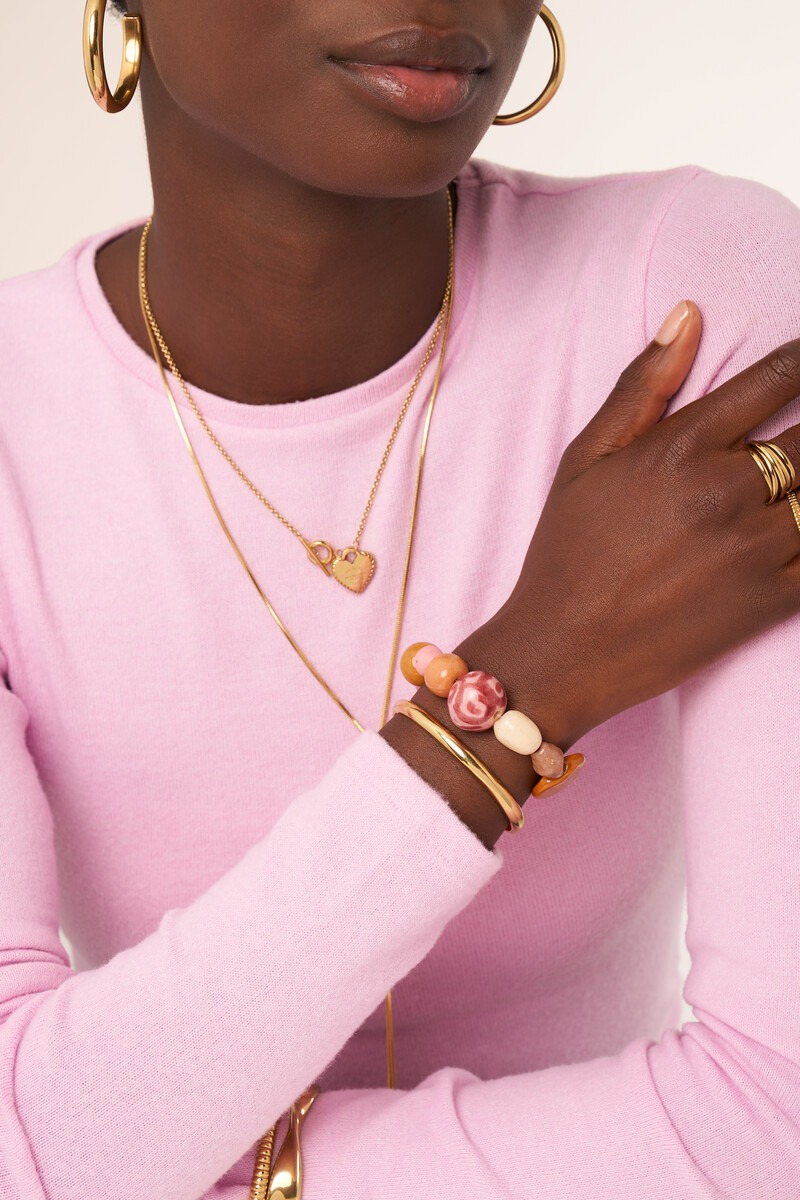 Pink jukumu beaded bracelet | My Jewellery
