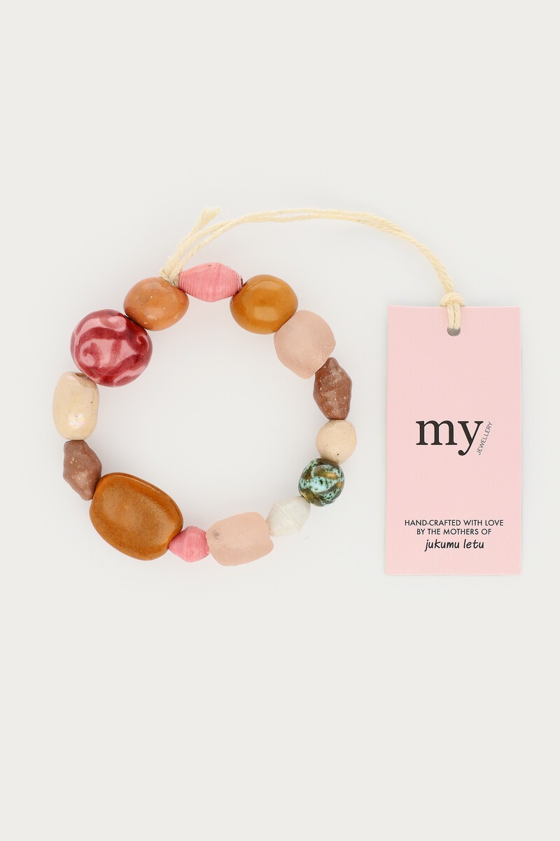Pink jukumu beaded bracelet | My Jewellery