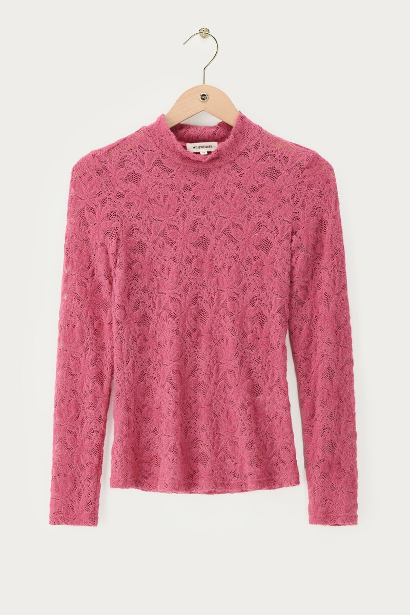 Pink Lace Top with Flowers | My Jewellery