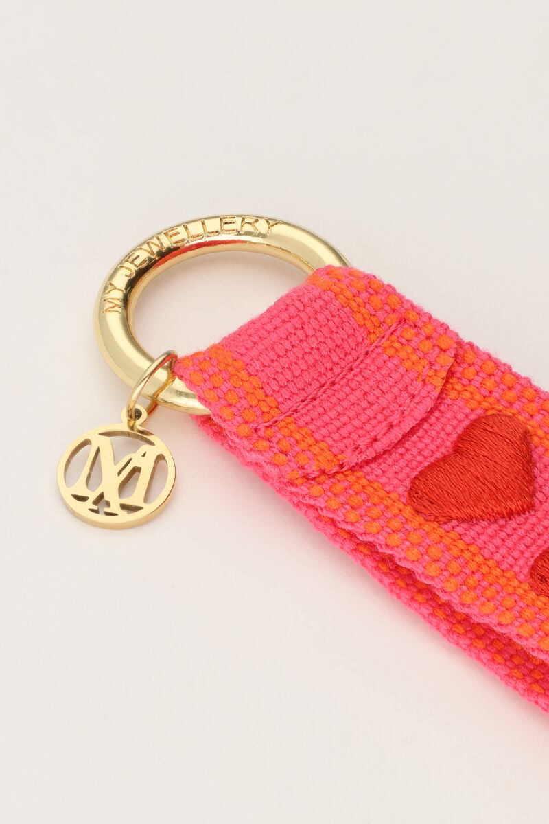 Pink keycord with hearts | My Jewellery