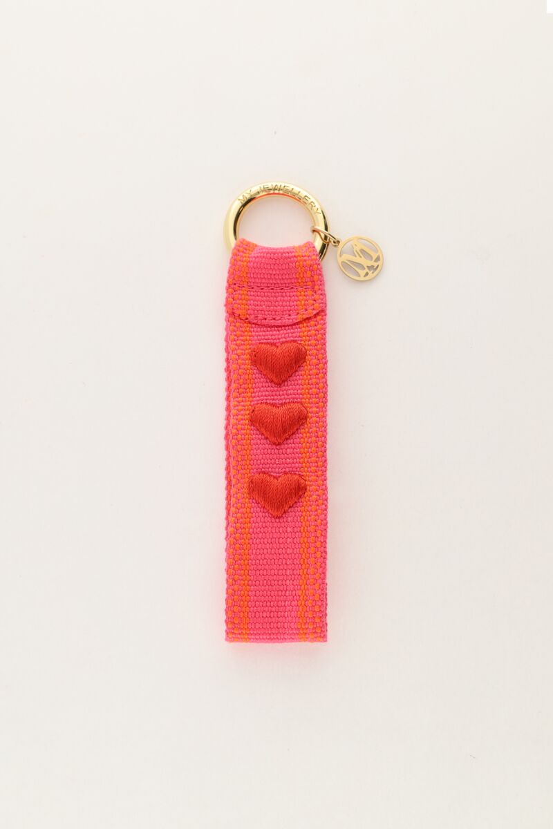 Pink keycord with hearts  | My Jewellery