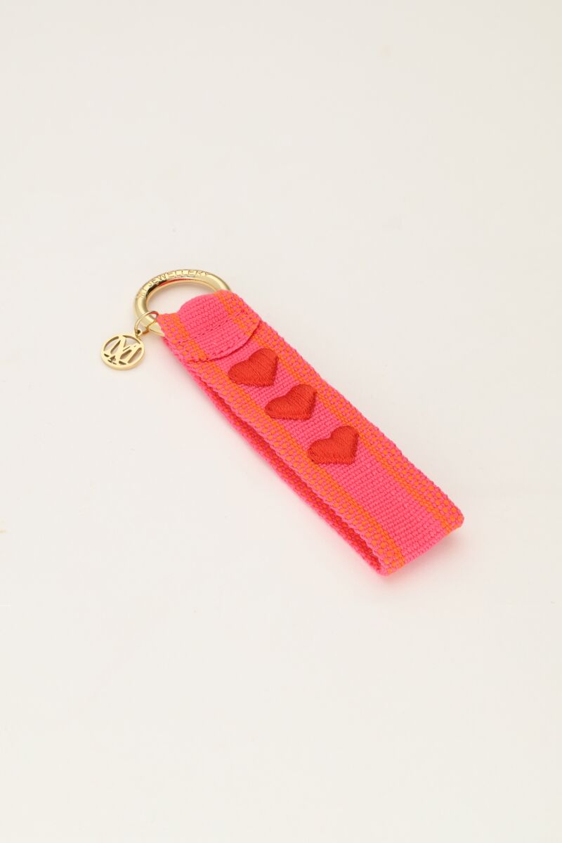 Pink keycord with hearts  | My Jewellery