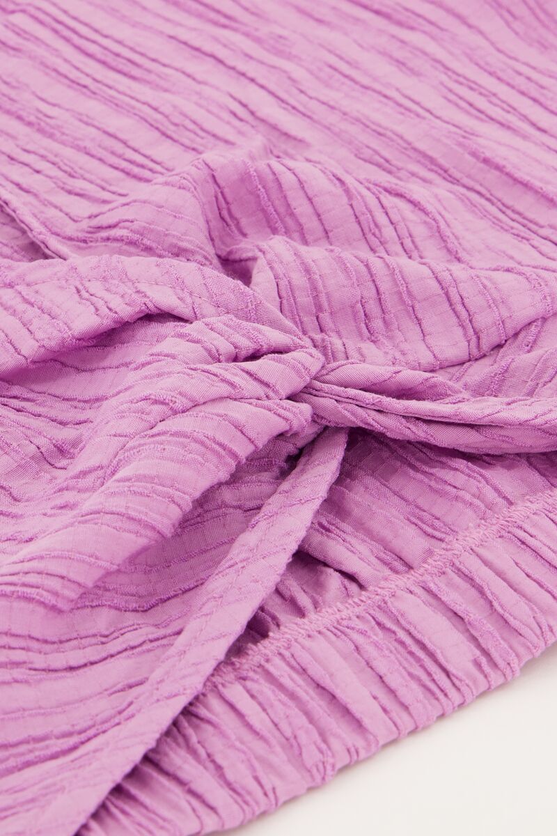 Purple crinkle crop with button detail | My Jewellery