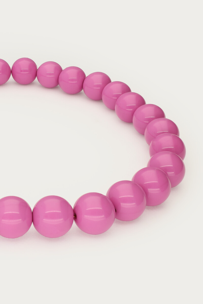 Pink necklace with chunky beads | My Jewellery