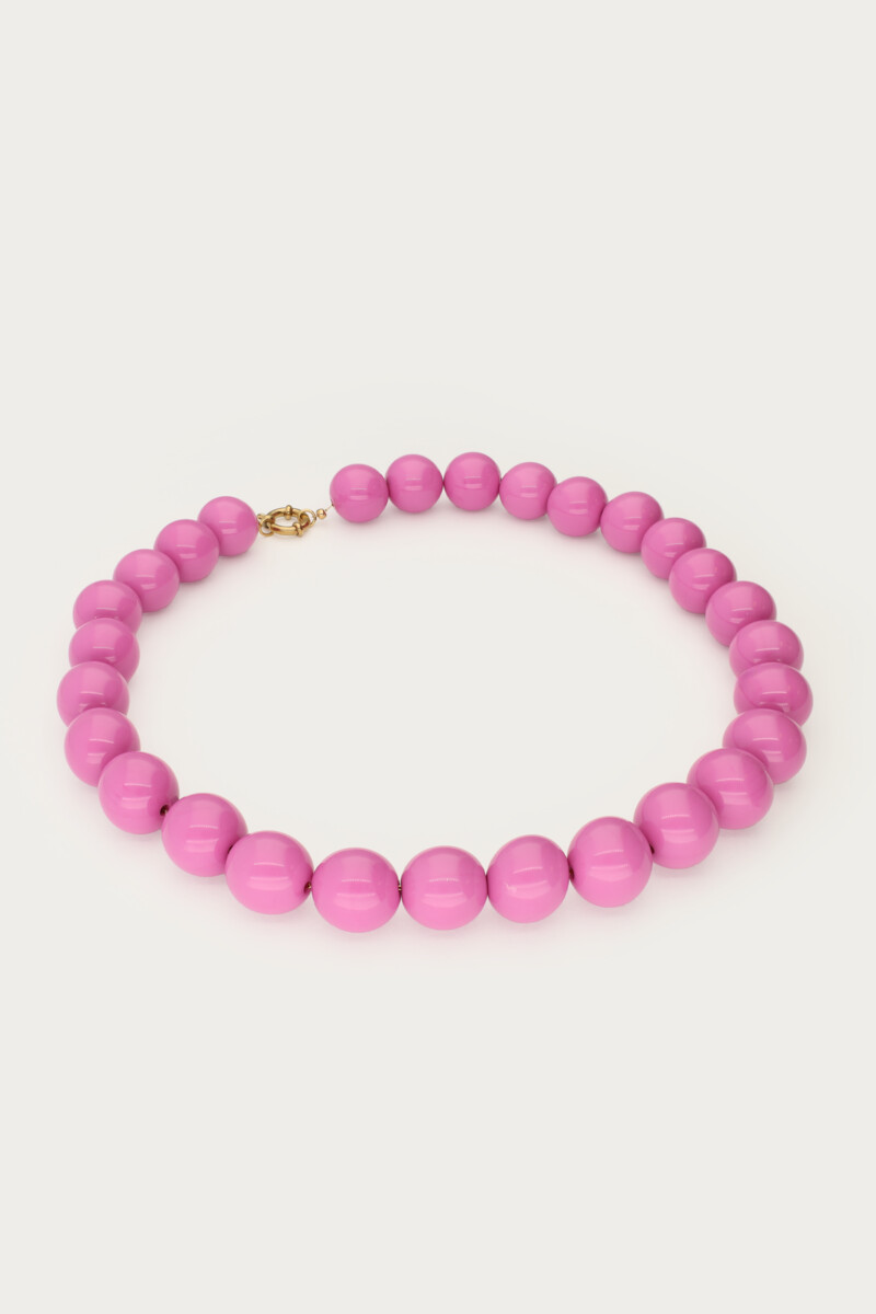 Pink necklace with chunky beads | My Jewellery