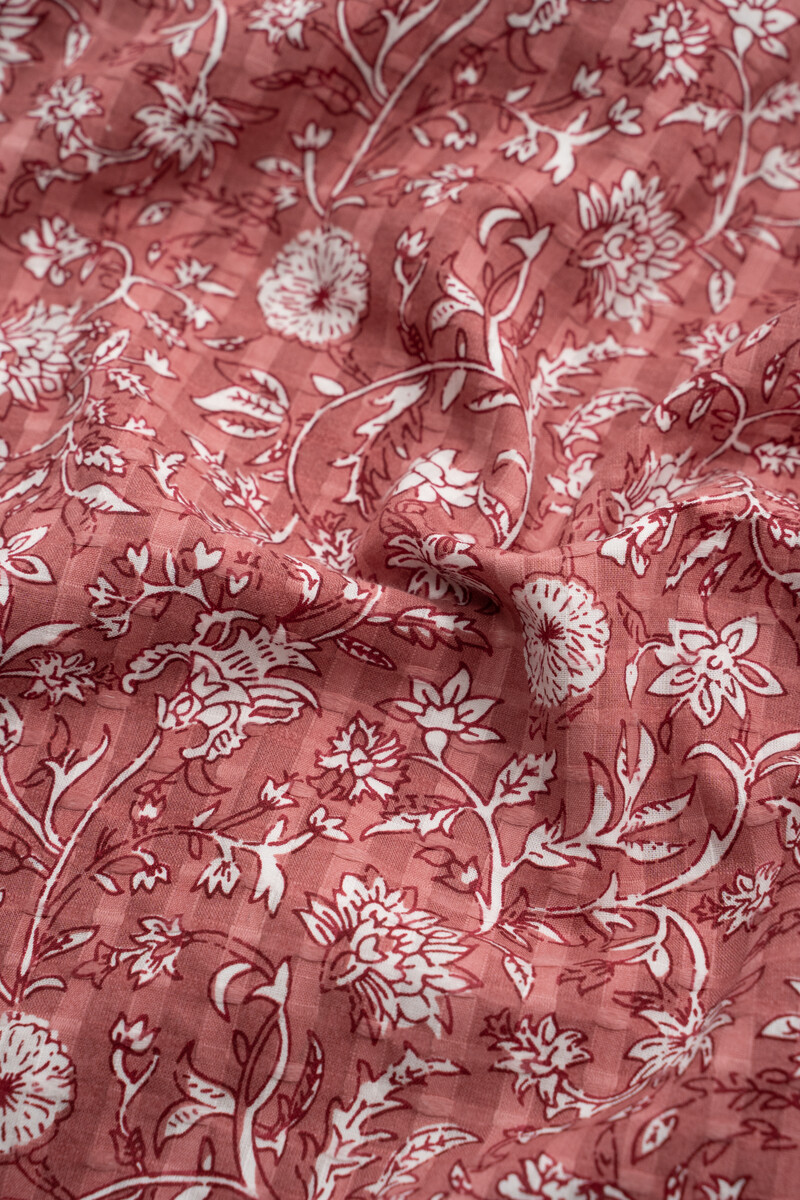 Pink one-shoulder maxi dress with floral print | My Jewellery