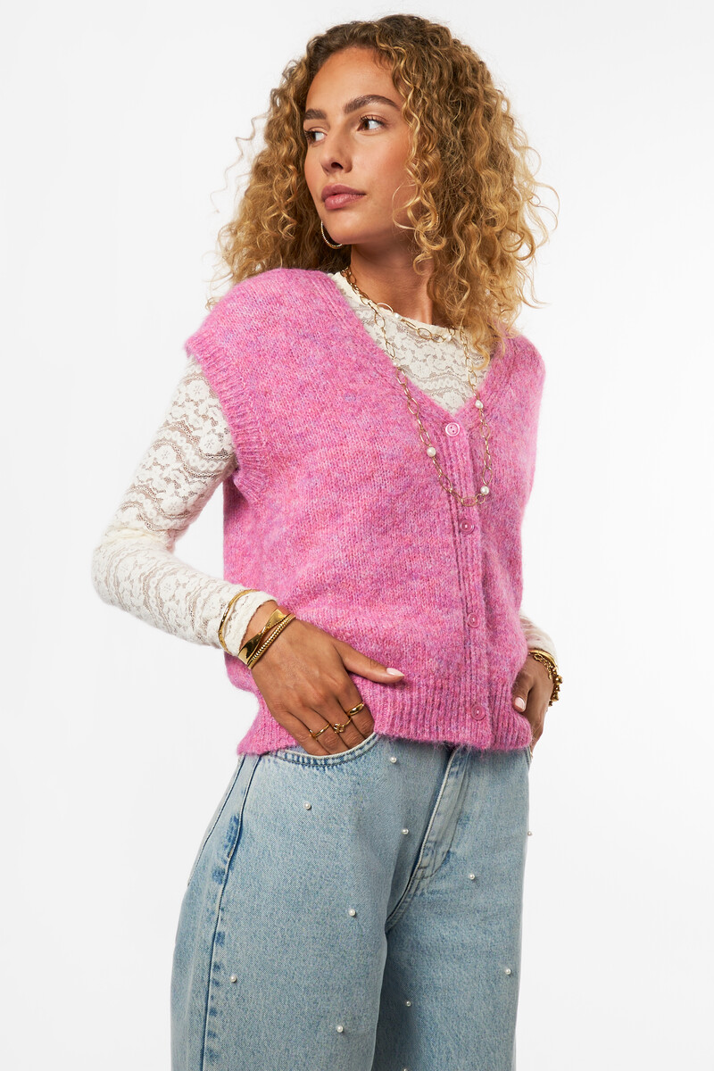 Pink oversized gilet | My Jewellery