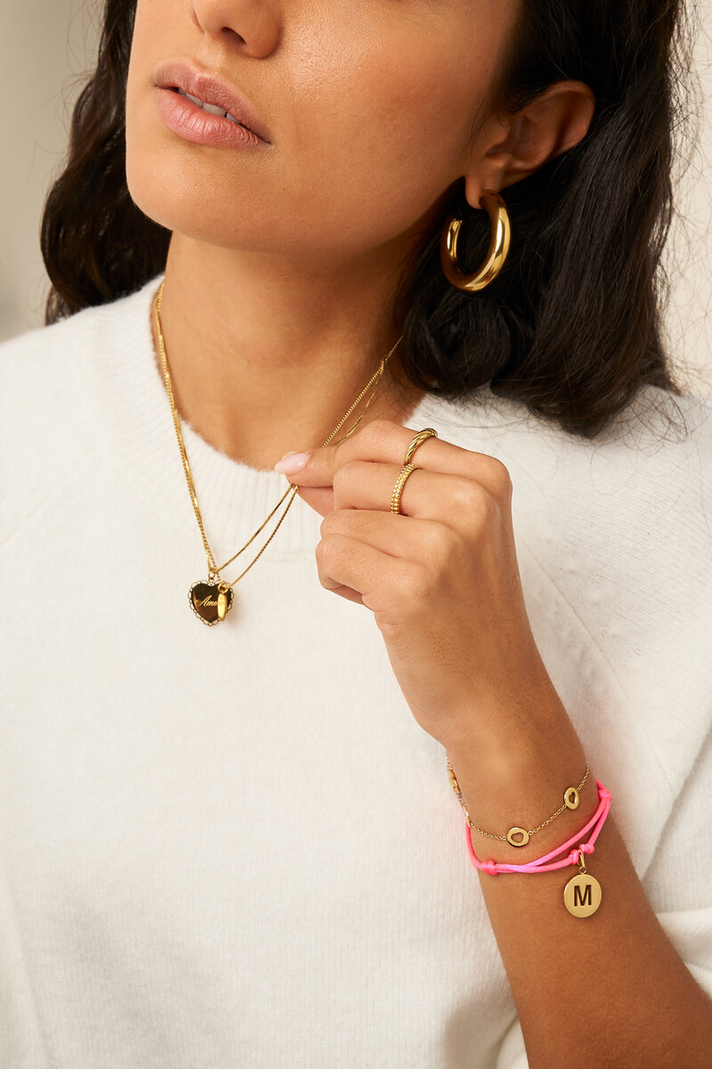 Pink rope bracelet in satin look | My Jewellery